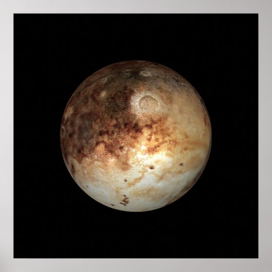 PLANET PLUTO Natural (zonnestelsel) ~ Poster (Voorkant)