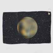Planet Pluto Starry Sky Golfhanddoek (Horizontaal)