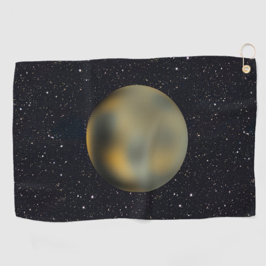 Planet Pluto Starry Sky Golfhanddoek (Horizontaal)
