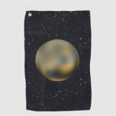 Planet Pluto Starry Sky Golfhanddoek (Voorkant)