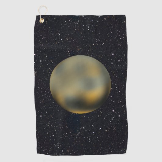 Planet Pluto Starry Sky Golfhanddoek (Voorkant)