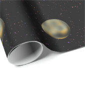 Planet Pluto Starry Sky Wrapping Paper Cadeaupapier (Rol Hoek)