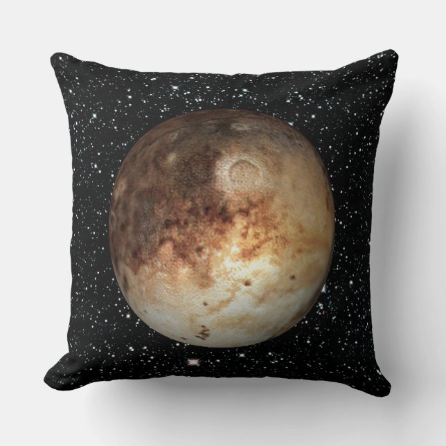 PLANET PLUTO-sterachtergrond (zonnestelsel) ~ Kussen (Voorkant)