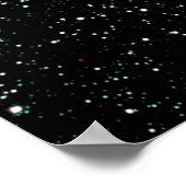 PLANET PLUTO-sterachtergrond (zonnestelsel) ~ Poster (Hoek)