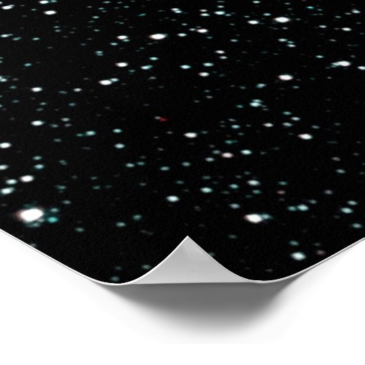 PLANET PLUTO-sterachtergrond (zonnestelsel) ~ Poster (Hoek)