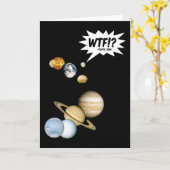 Planet Pluto WTF.? Funny Science Geek Astronomie Kaart (Gele Bloem)