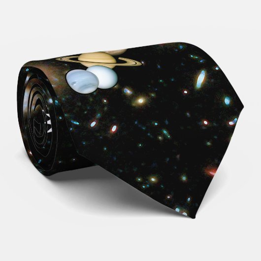 Planet Pluto WTF.? Funny Science Geek Astronomie Stropdas (Opgerold)