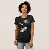 Planet Pluto WTF.? Funny Science Geek Astronomie T-shirt (Voorkant volledig)