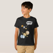 Planet Pluto WTF.? Funny Science Geek Astronomie T-shirt (Voorkant volledig)
