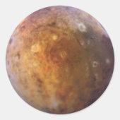 PLANET PLUTO (zonnestelsel) ~ Ronde Sticker (Voorkant)