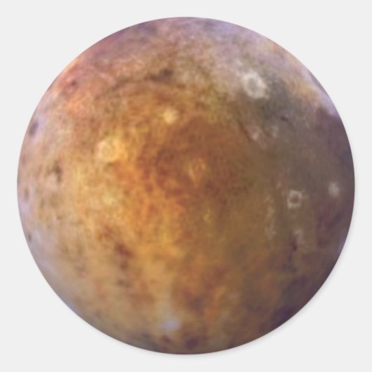 PLANET PLUTO (zonnestelsel) ~ Ronde Sticker (Voorkant)