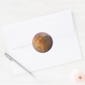 PLANET PLUTO (zonnestelsel) ~ Ronde Sticker (Envelop)