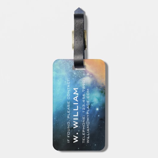 Planet Pluto Zonnestelsel Ruimte Galaxy Blue Bagagelabel (Achterkant verticaal)