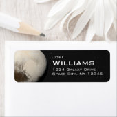 Planet Pluto Zonnestelsel Ruimte Retouradres Etiket (Insitu)