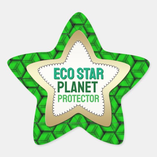 Planet Protector Eco Star Sticker (Voorkant)