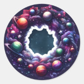 Planet Ring Galaxy Sticker (Voorkant)