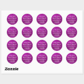 Planet roze bedrijf/profiel ronde sticker (Vel)