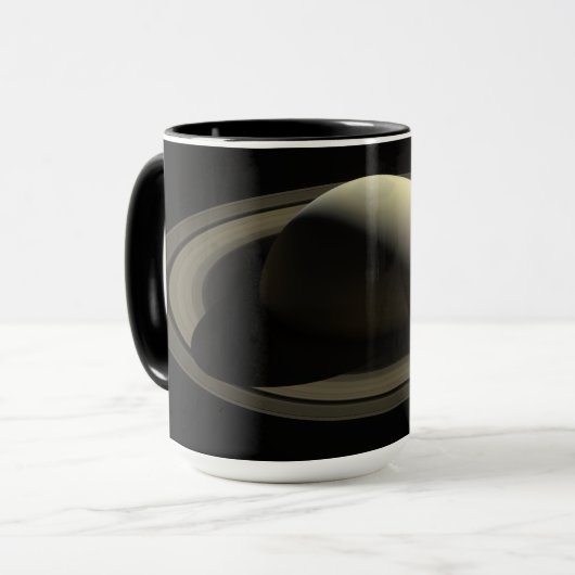 Planet Saturn 15 oz. Mok (Voorkant links)
