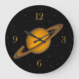 Planet Saturn Astronomy-lovers Wall Clock Grote Klok