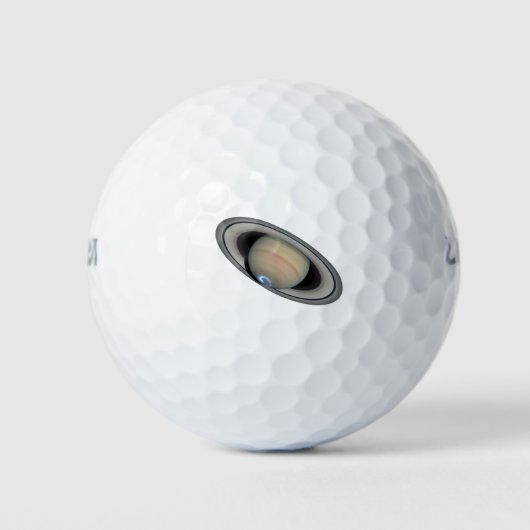 Planet Saturn Aurora en Rings Golf Balls Golfballen (Voorkant)