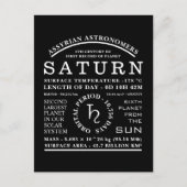 Planet Saturn Gedetailleerd Astronomisch Symbool Briefkaart (Voorkant)