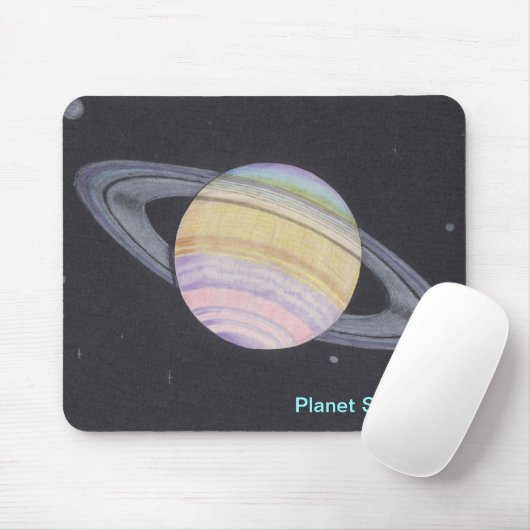 Planet SATURN mousepad Muismat (Met muis)