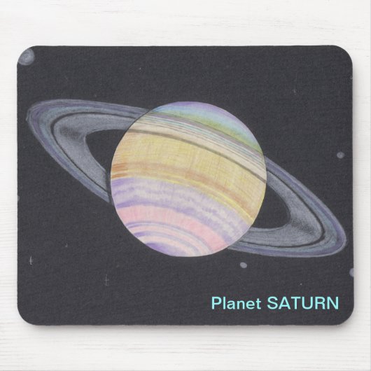Planet SATURN mousepad Muismat (Voorkant)