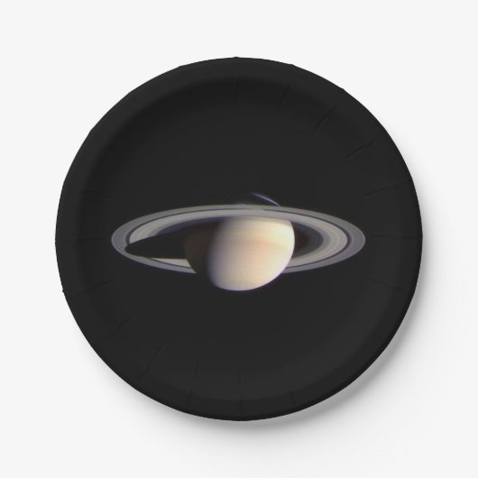 Planet Saturn Papieren Bordje (Voorkant)