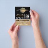 Planet Saturn, Planetarium Event Adverteren Flyer (Hand)