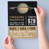 Planet Saturn, Planetarium Event Adverteren Flyer (Hand)