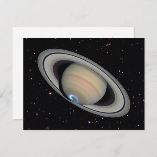 Planet Saturn Starry Sky Briefkaart (Voorkant / Achterkant)