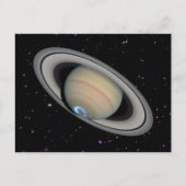 Planet Saturn Starry Sky Briefkaart (Voorkant)