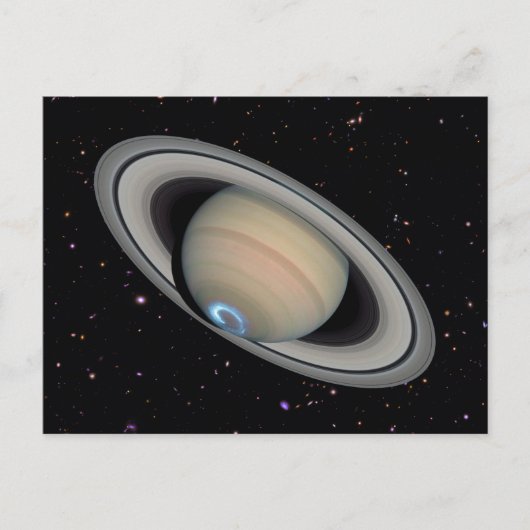 Planet Saturn Starry Sky Briefkaart (Voorkant)