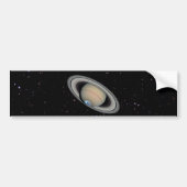 Planet Saturn Starry Sky Bumpersticker (Voorkant)