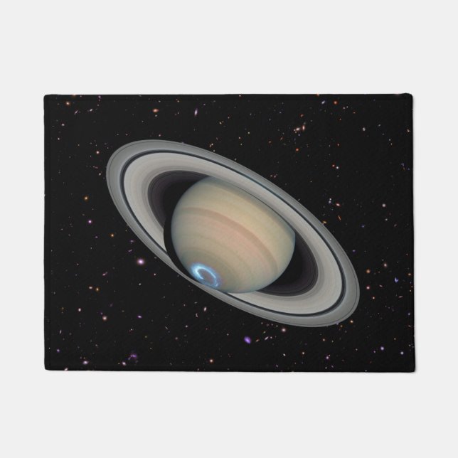 Planet Saturn Starry Sky Deurmat (Voorkant)