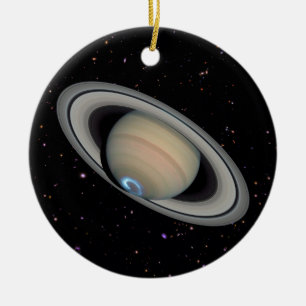 Planet Saturn Starry Sky Keramisch Ornament
