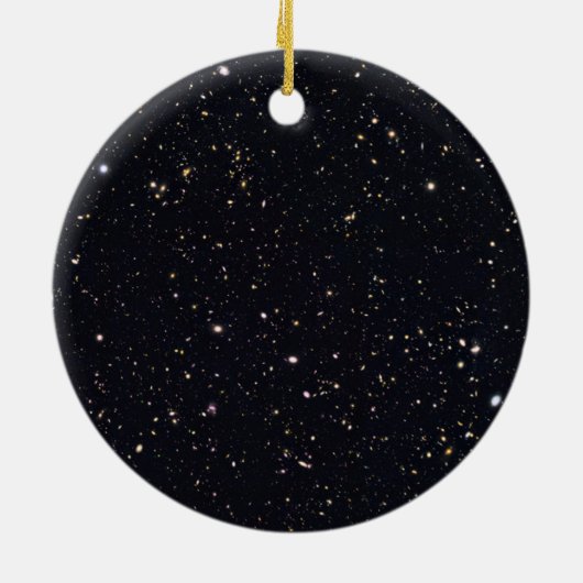 Planet Saturn Starry Sky Keramisch Ornament (Achterkant)