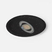 Planet Saturn Starry Sky Papieren Bordje (Gekanteld)