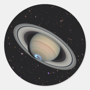 Planet Saturn Starry Sky Ronde Sticker
