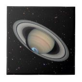 Planet Saturn Starry Sky Tegeltje (Voorkant)
