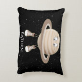 Planet Saturn & Stars Accent Kussen (Achterkant (Verticaal))