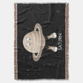 Planet Saturn & Stars Deken (Voorkant Verticaal)