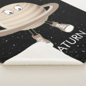 Planet Saturn & Stars Sherpa Deken (3/4)