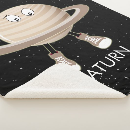 Planet Saturn & Stars Sherpa Deken (3/4)