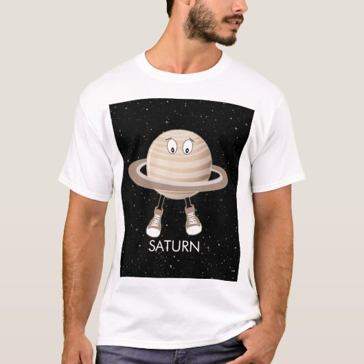 Planet Saturn & Stars T-shirt (Voorkant)