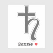 Planet Saturn Symbool (grijs) Sticker (Vel)