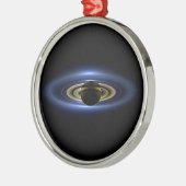 Planet Saturn voor de zon Metalen Ornament (Links)