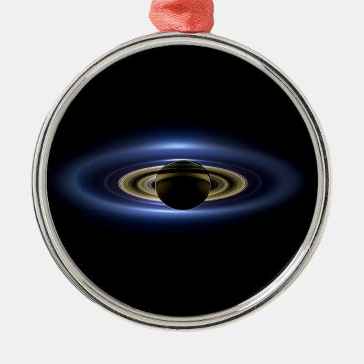 Planet Saturn voor de zon Metalen Ornament (Voorkant)