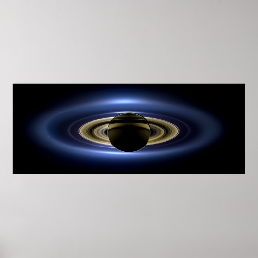 Planet Saturn voor de zon Poster (Voorkant)