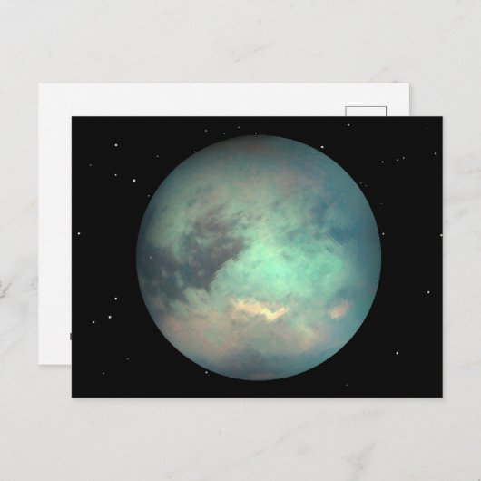 Planet Saturn's Moon Titan Briefkaart (Voorkant / Achterkant)